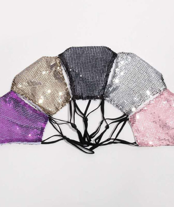 Sequin Face Mask with Adjustable Straps