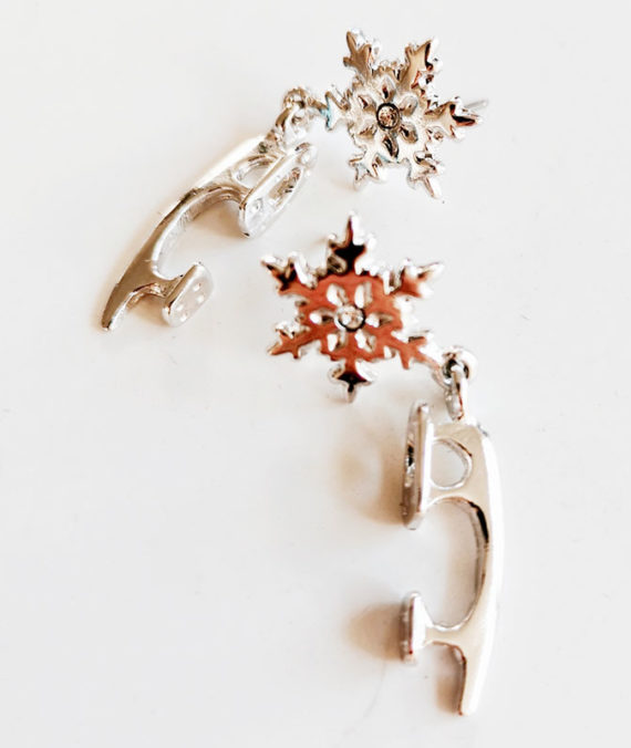 Blades & Snowflake Earrings (A pair)