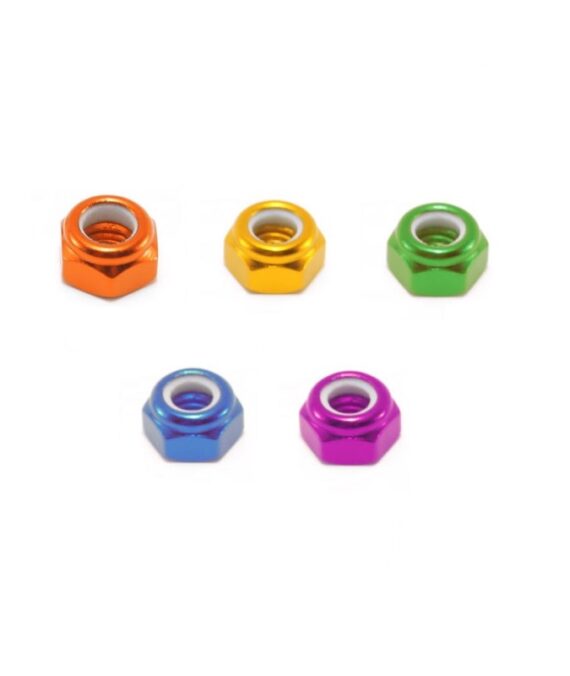 Zafiro 8mm Coloured Lock Nuts (Set of 8)